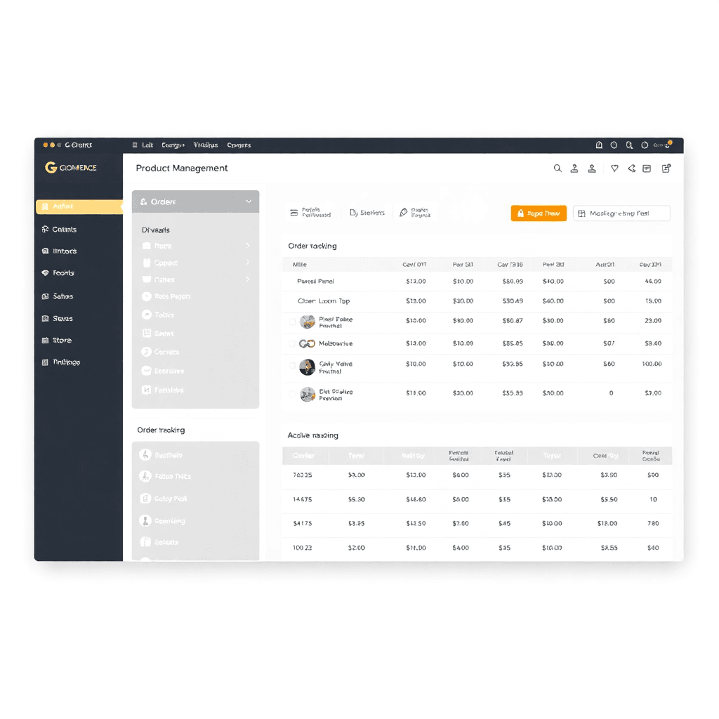predictive analytics dashboard with market trends and forecasting charts, gold and white theme